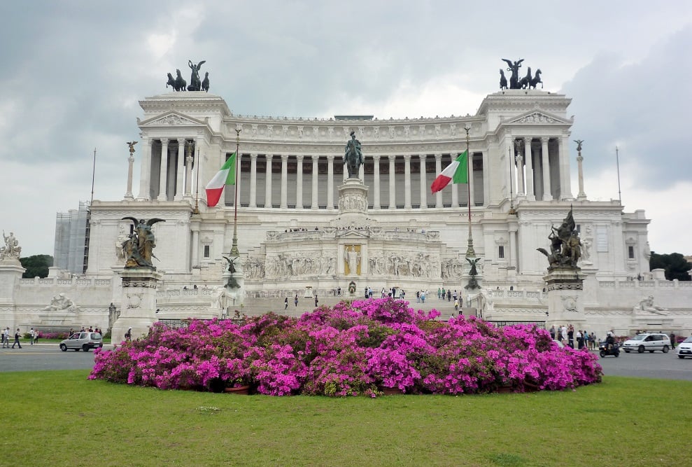 Vittoriano e Piazza Venezia em Roma na Itália Vittoriano e Piazza Venezia em Roma na Itália