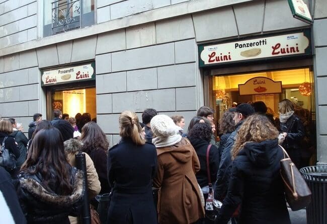 Panzerotti no Luini em Milão Panzerotti no Luini em Milão