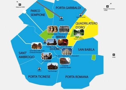 Regiões de Milão na Itália Regiões de Milão na Itália
