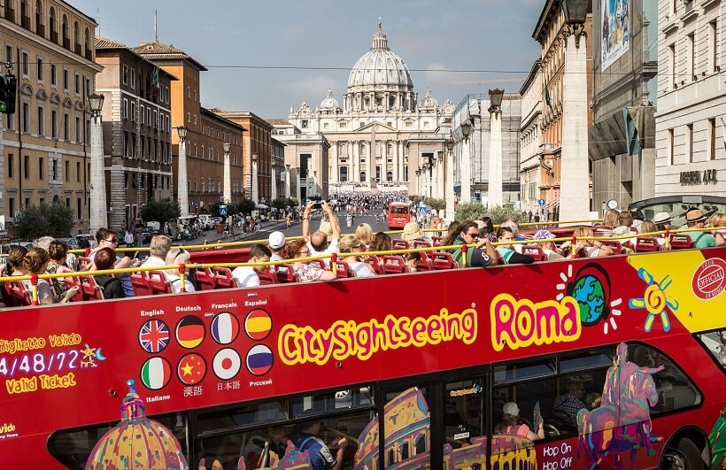 Ônibus Hop on Hop off em Roma Ônibus Hop on Hop off em Roma