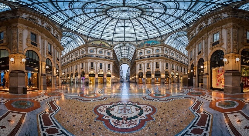 Galeria Vittorio Emanuelle II na Itália Galeria Vittorio Emanuelle II na Itália