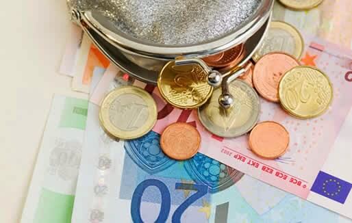 Notas e moedas em euro Notas e moedas em euro
