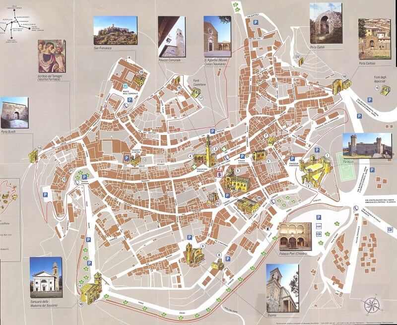 Mapa da cidade de Montepulciano Mapa da cidade de Montepulciano
