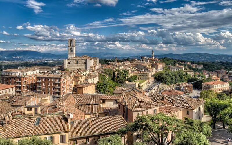 Vista da cidade de Perugia na Itália Vista da cidade de Perugia na Itália