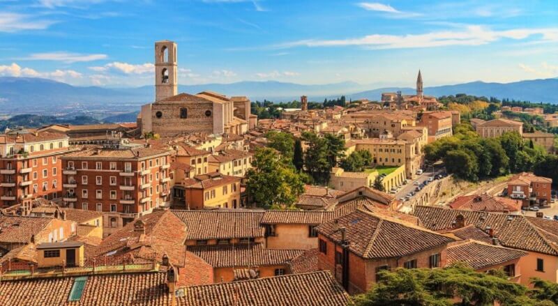 Vista da cidade de Perugia na Itália Vista da cidade de Perugia na Itália