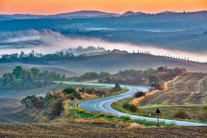 Estrada na Itália Estrada na Itália