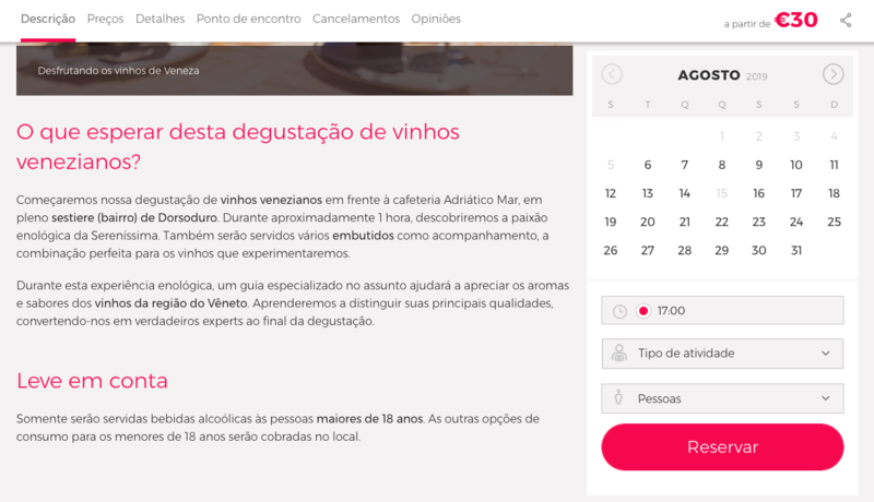 Civitatis para ingressos para uma degustação de vinho com jantar em Veneza Civitatis para ingressos para uma degustação de vinho com jantar em Veneza