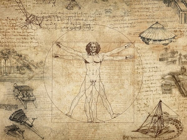 Famoso desenho de Leonardo Da Vinci Famoso desenho de Leonardo Da Vinci