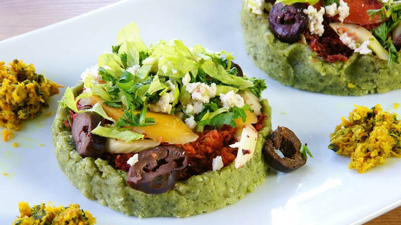 Prato de comida vegana Prato de comida vegana