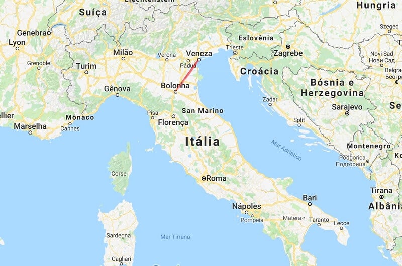 veneza no mapa da italia Viagem De Trem De Bolonha A Veneza 2020 Dicas Incriveis veneza no mapa da italia