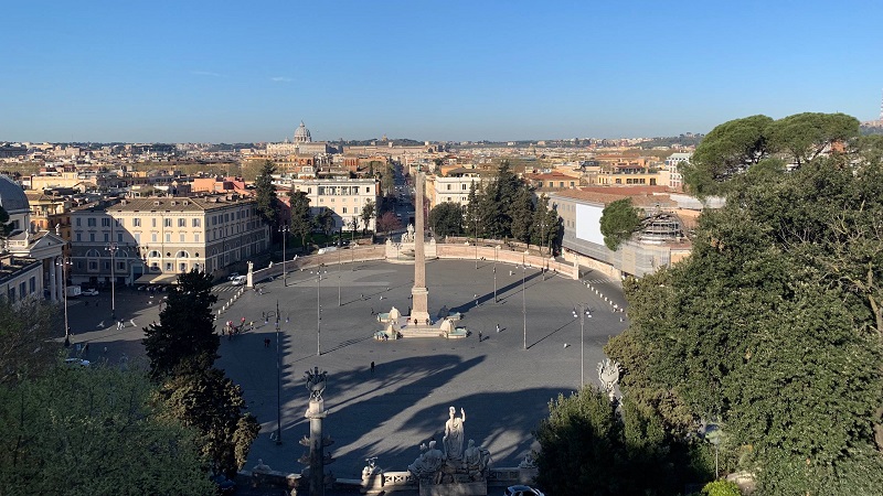 Piazza del Popolo em Roma Piazza del Popolo em Roma