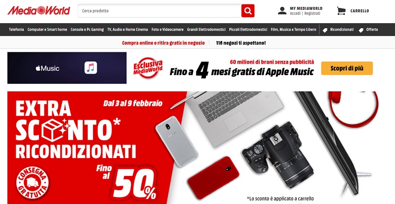 Site da MediaWorld Site da MediaWorld