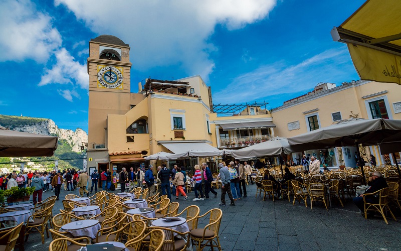 Piazzetta de Capri na cidade de Capri Piazzetta de Capri na cidade de Capri